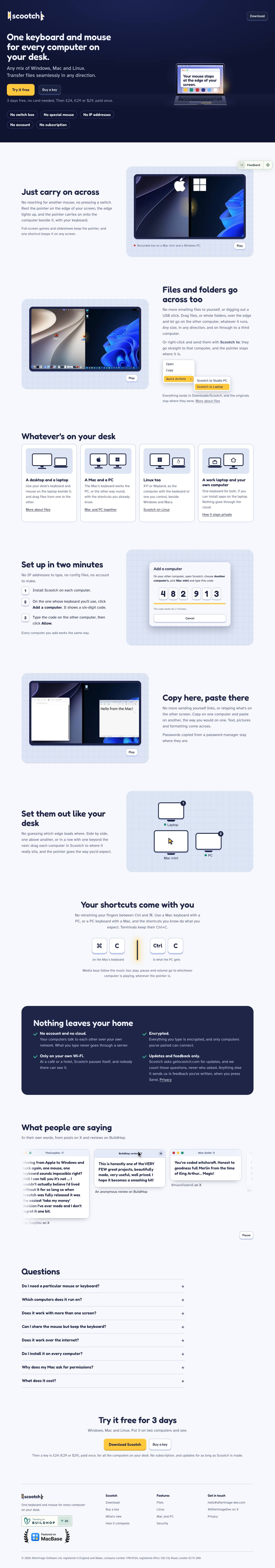 The Scootch website